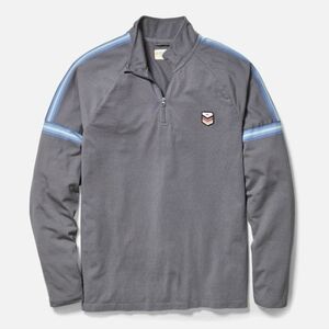 Marine Layer Archive Quarter Zip In Charcoal